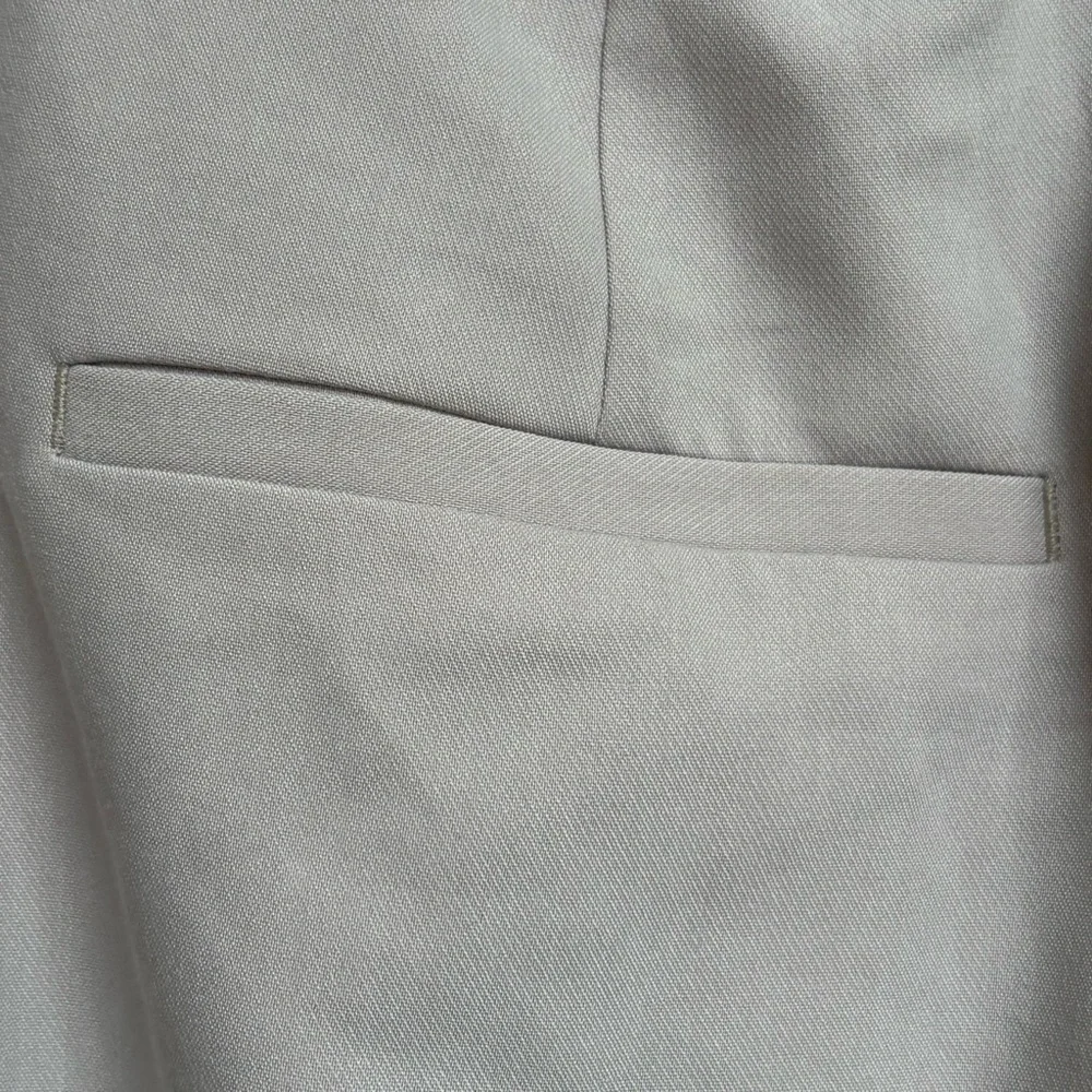 Abercrombie Sloane Tailored Wide Leg Pants 16 Short Light Beige Office High Rise - Picture 8 of 11
